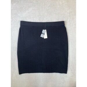 NEW Charter Club Black Knit Stretch Pencil Skirt Women's XL Sugar Plums